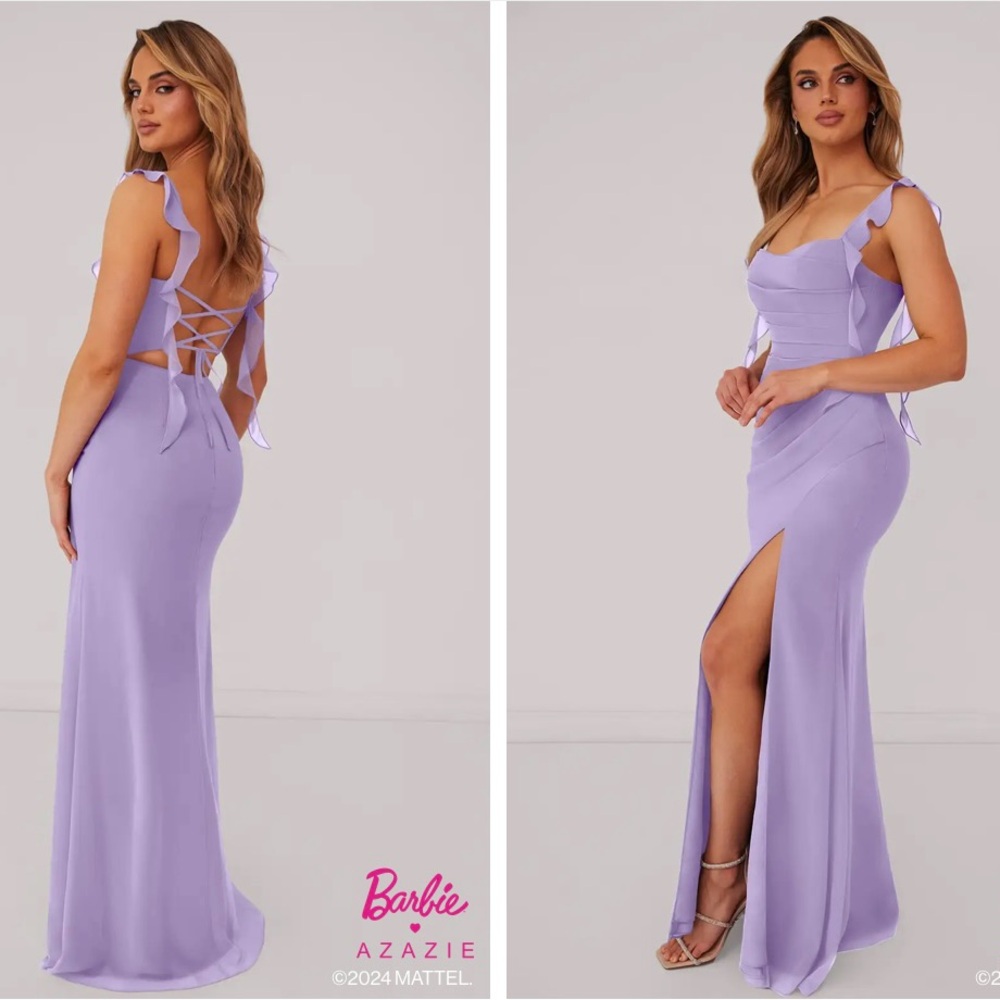 Azazie Lilac Backless Dress